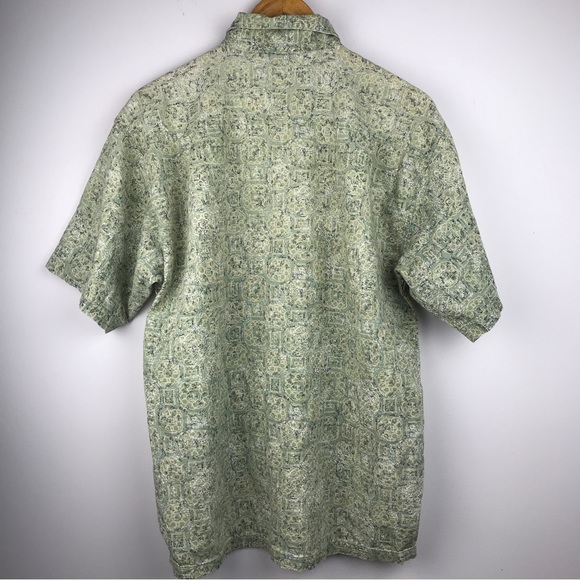 VTG 2000 Patagonia Floral Tribal Organic Cotton Hawaiian Button Shirt Medium EUC - Picture 12 of 15